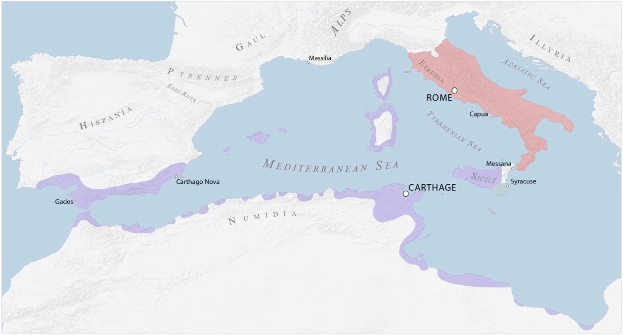Карфаген латынь. Карфаген государство на карте. Средиземное море Римская Империя. Карта Средиземноморья до 1 Пунической войны.